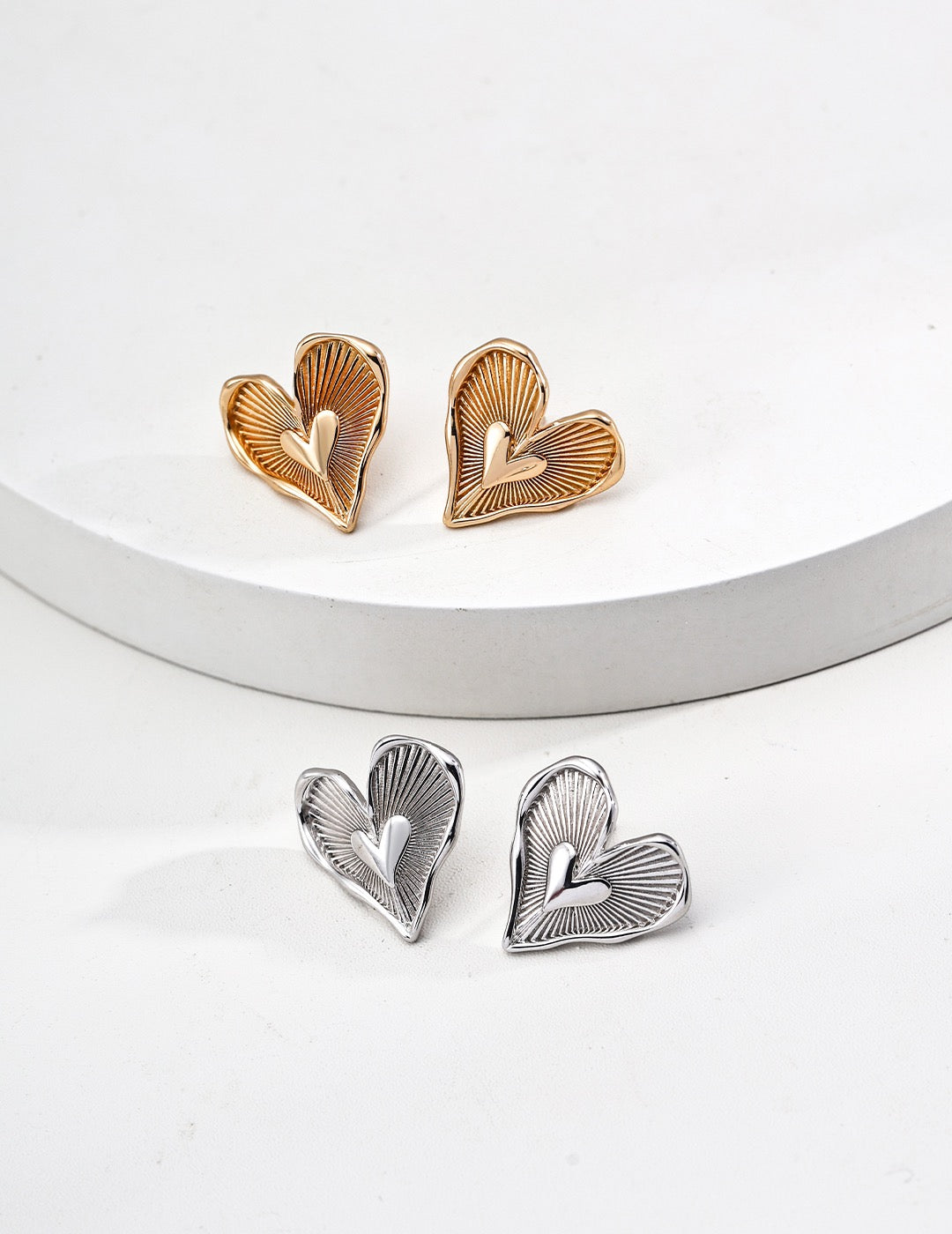 Sterling Silver Eternal Heart Earring