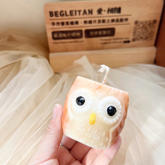 貓頭鷹造型香氛柱狀蠟燭