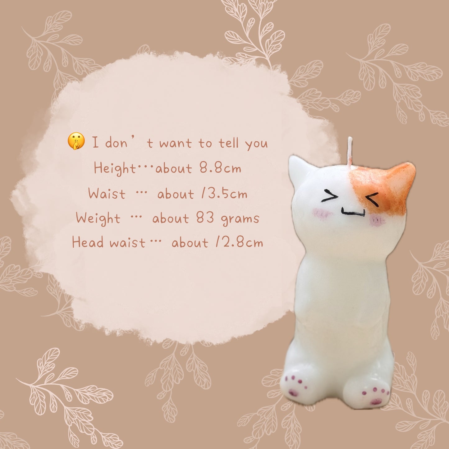 【Begleitan獨家】✨手作蠟燭✨大頭長動物系列~ 長橘貓 -Stephanie
