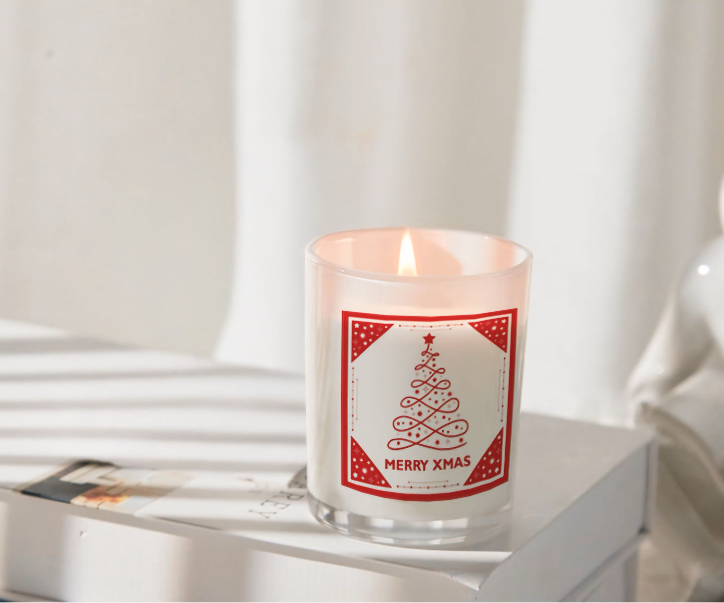 聖誕香氛蠟燭杯(附木蓋)