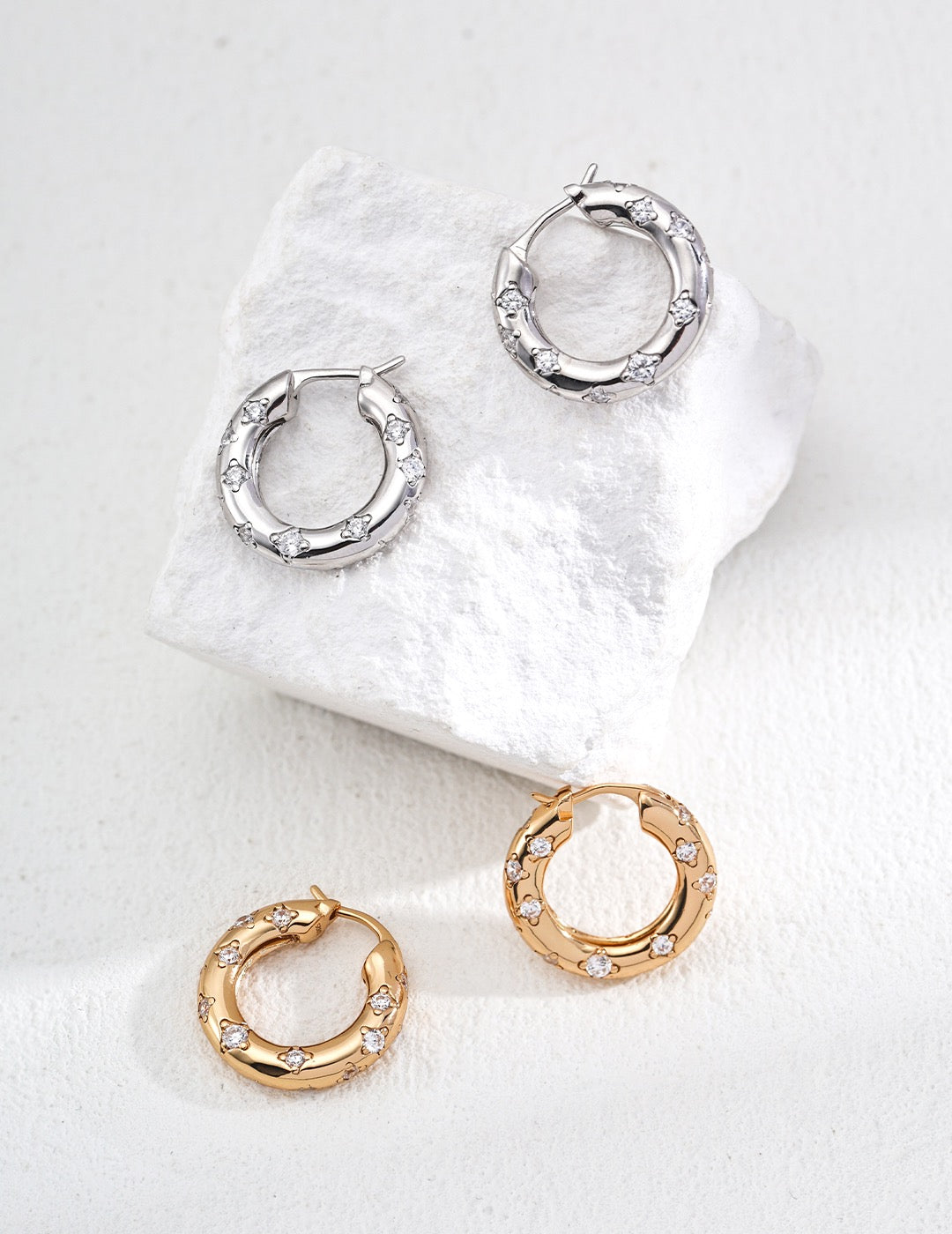 Sterling Silver Zircon Earrings