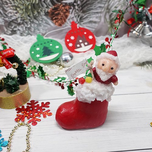 Workshop: Santa Claus with boots Scented Candle