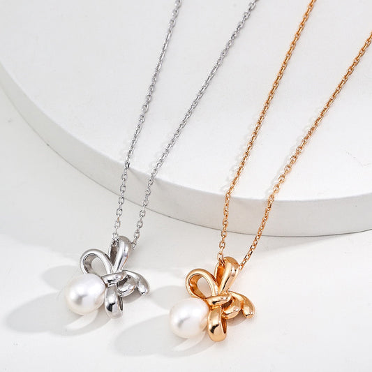 S925 silver Designed Pearl Necklace