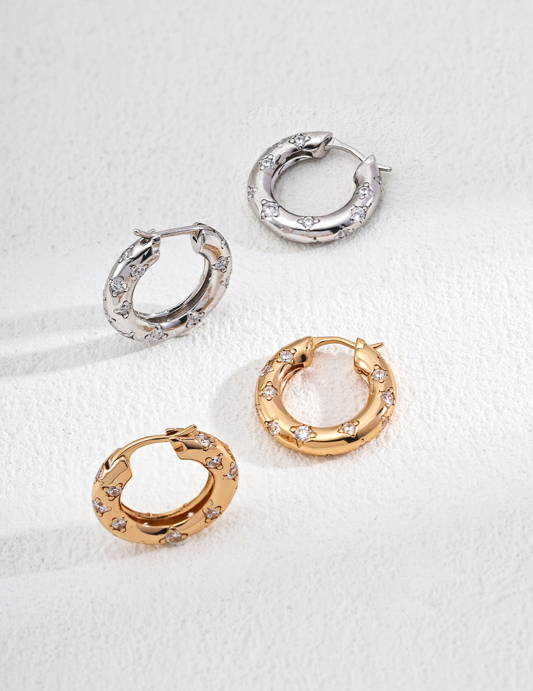 Sterling Silver Zircon Earrings
