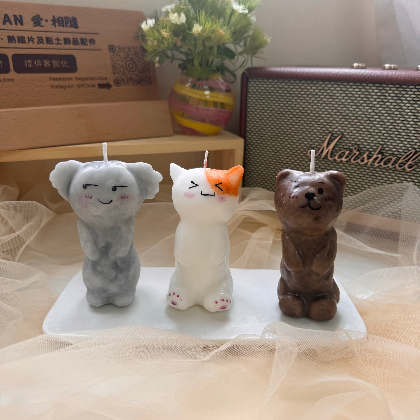 【Begleitan獨家】✨手作蠟燭✨大頭長動物系列~ 長熊 -朱古力
