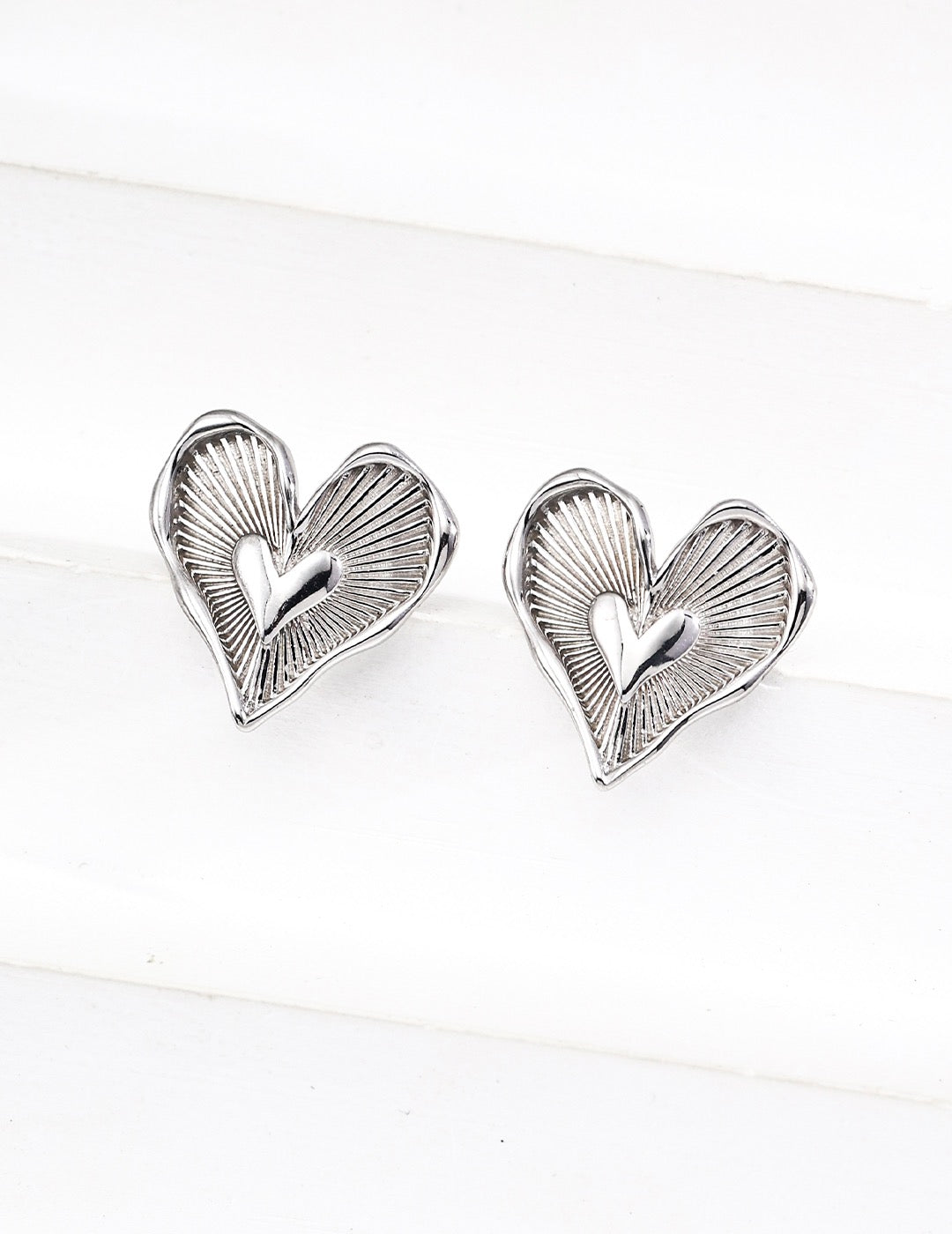 Sterling Silver Eternal Heart Earring
