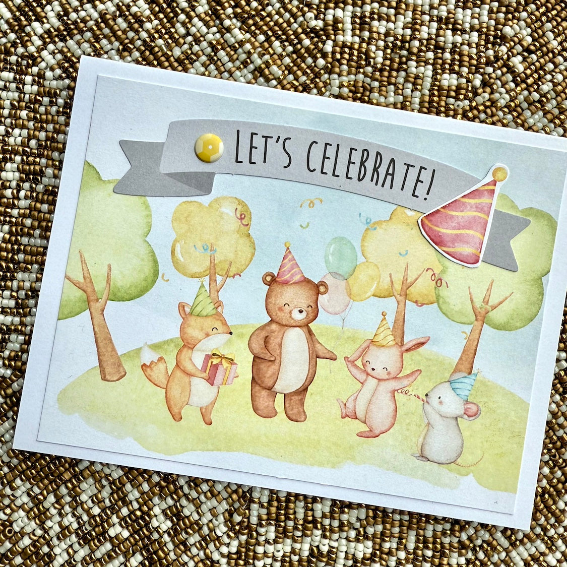 【手作心意卡】動物系列生日卡 - Let's celebrate