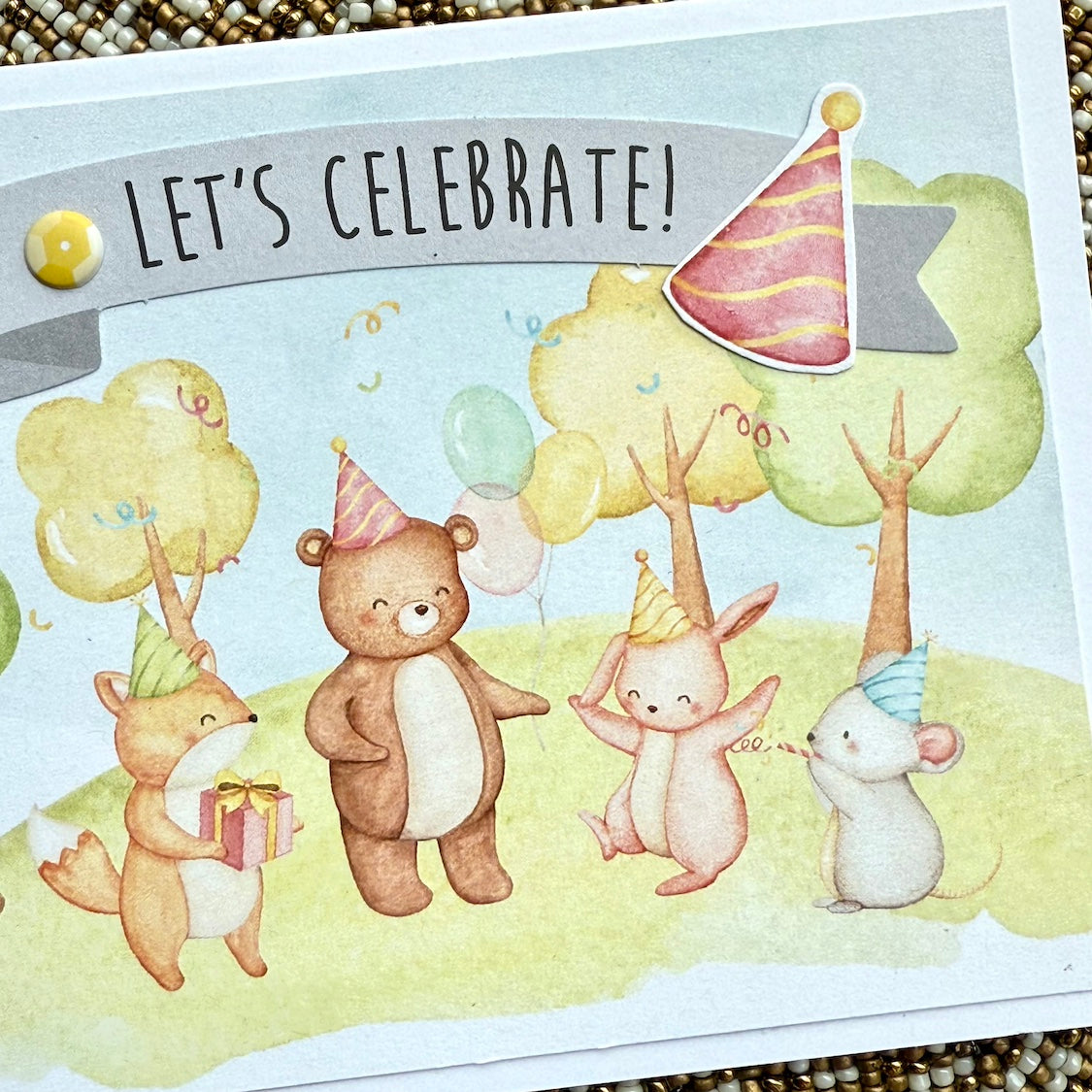 【手作心意卡】動物系列生日卡 - Let's celebrate