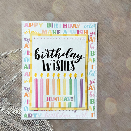 【手作心意卡】生日許願系列生日卡 - Birthday wishes, hooray!