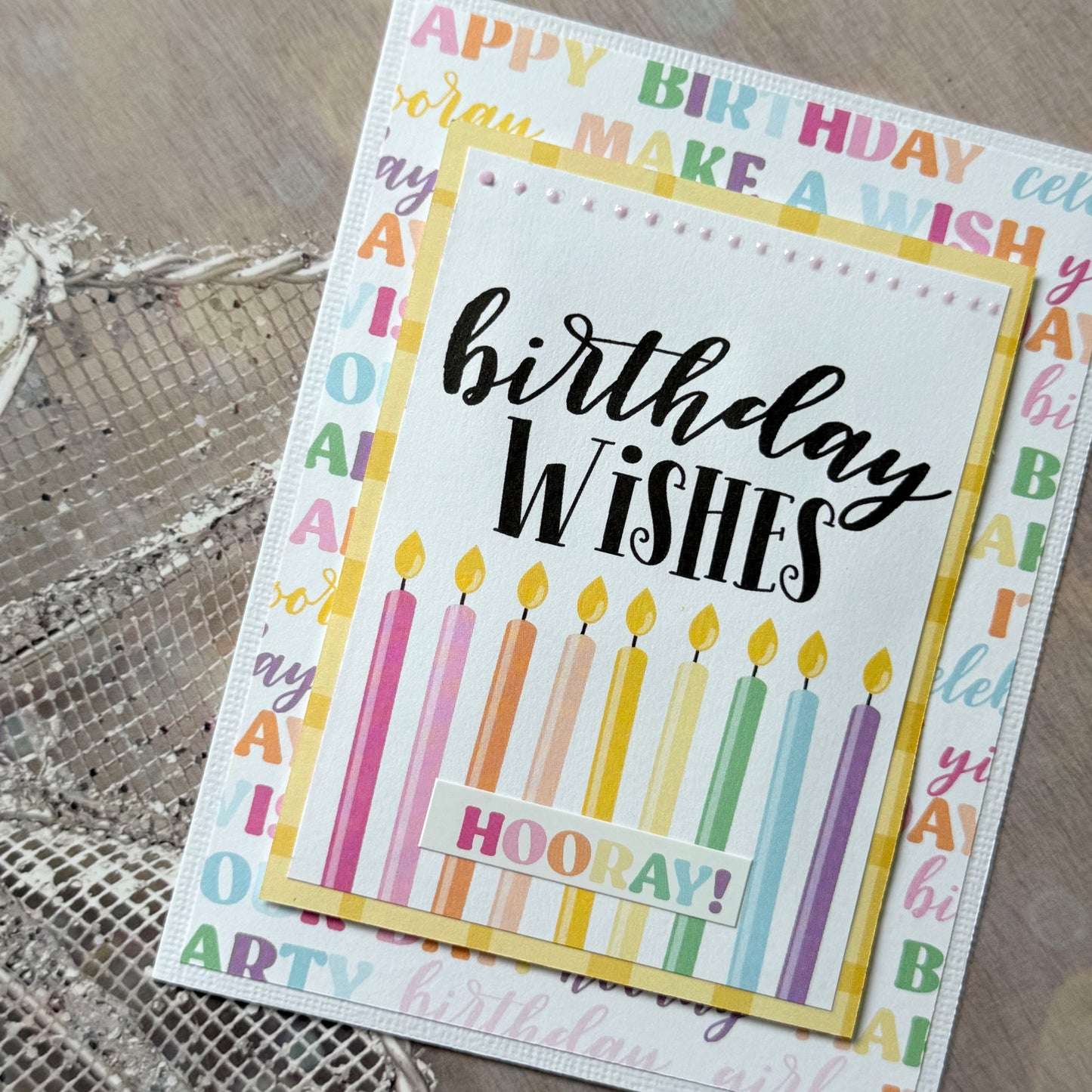 【手作心意卡】生日許願系列生日卡 - Birthday wishes, hooray!