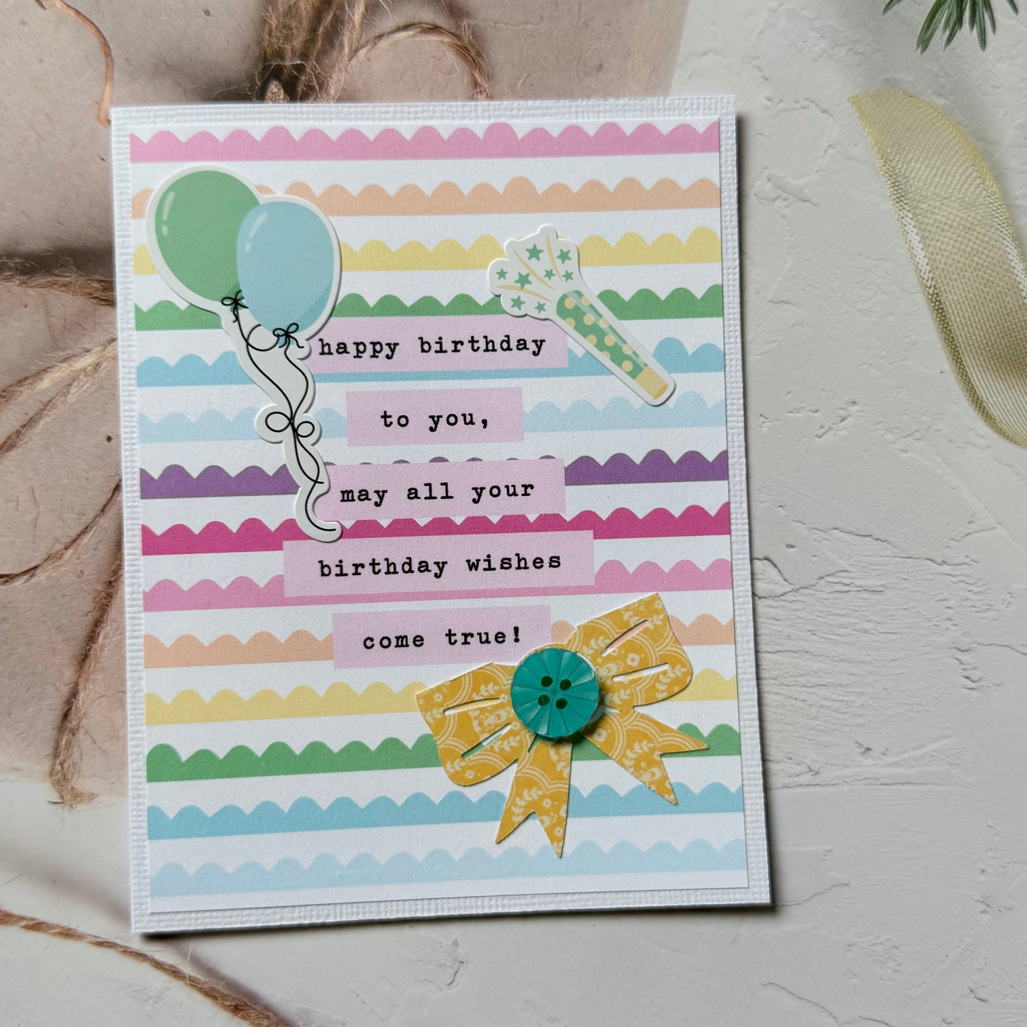 【手作心意卡】生日許願系列生日卡 - Happy birthday to you, may all your birthday wishes come true