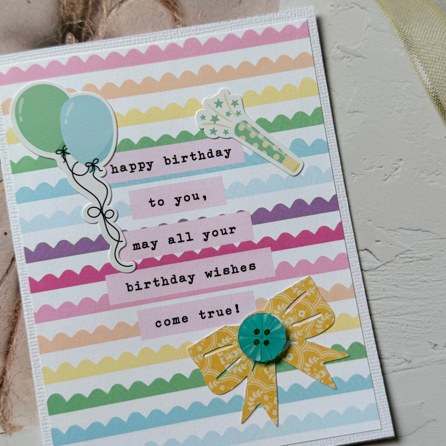 【手作心意卡】生日許願系列生日卡 - Happy birthday to you, may all your birthday wishes come true