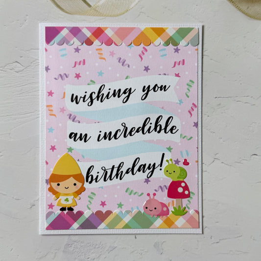 【手作心意卡】生日許願系列生日卡 - Wishing you an incredible birthday