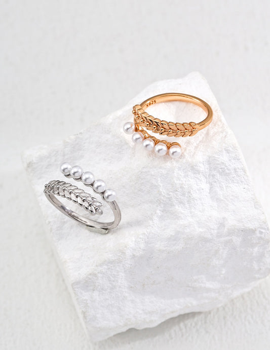 S925 Silver Design Imitation Pearl Ring