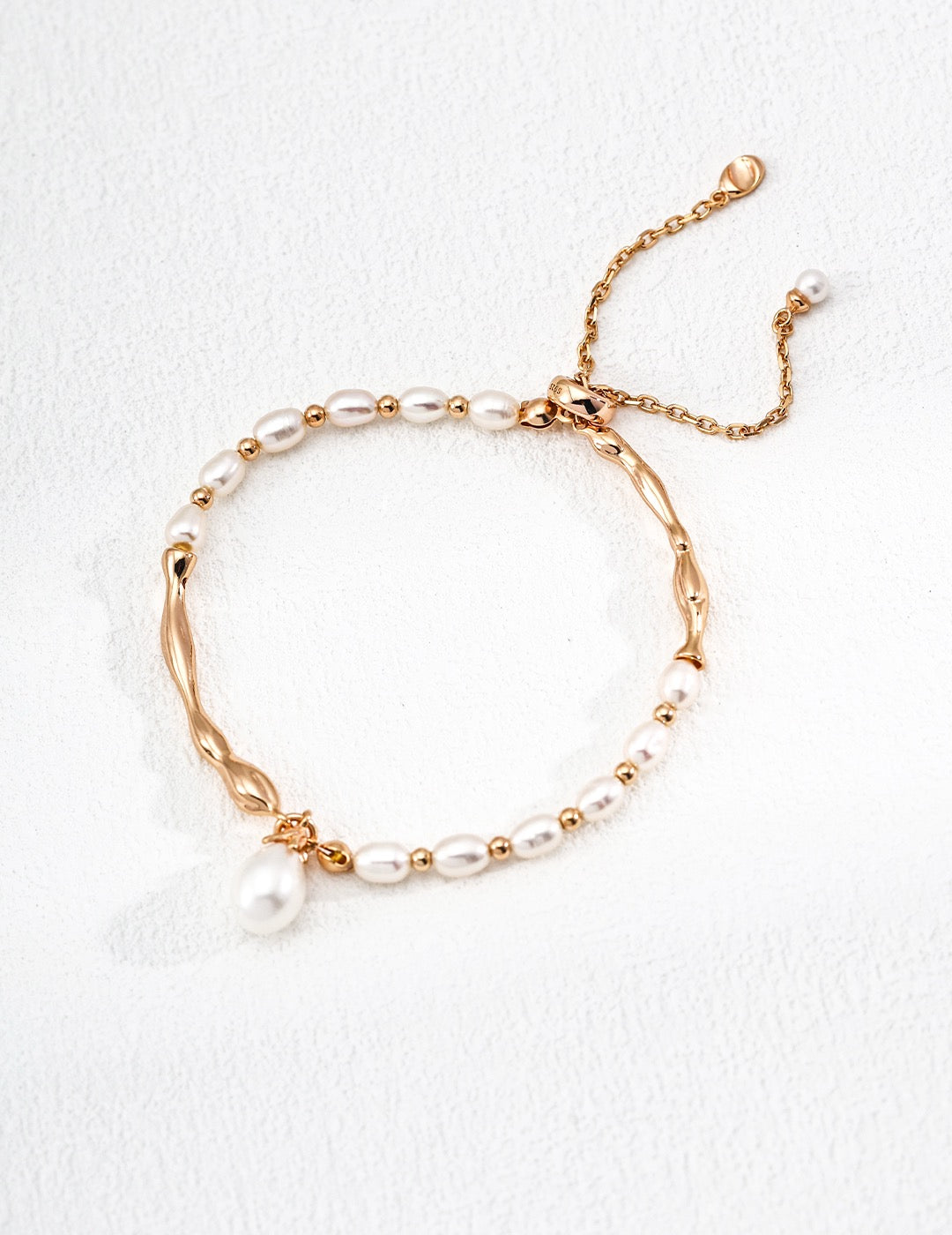 Sterling Silver and Natural Pearl Bracelet