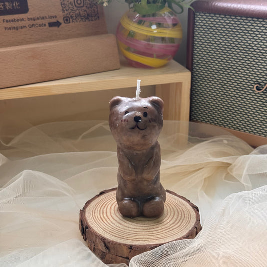 【Begleitan獨家】✨手作蠟燭✨大頭長動物系列~ 長熊 -朱古力