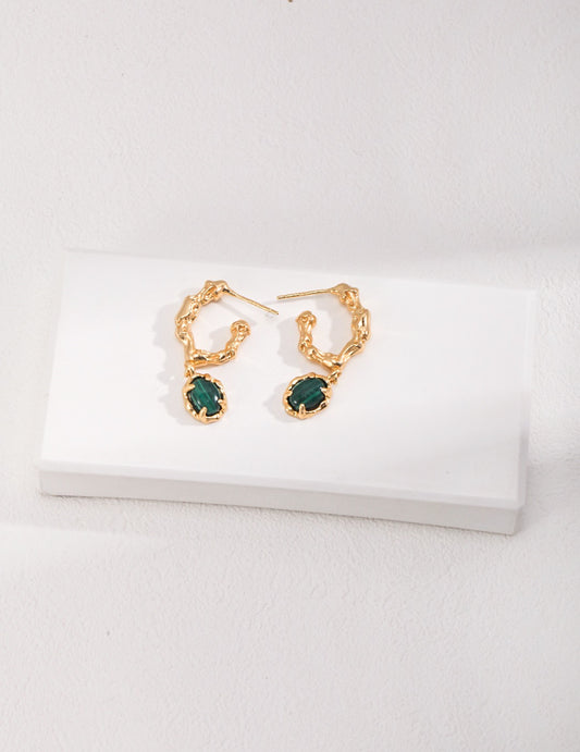 Malachite Sterling Silver Earrings