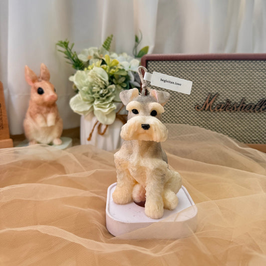 Schnauzer Sharp Scented Pillar Candle