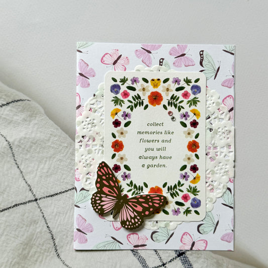 【手作心意卡】月光魔法系列萬用卡 - Collect memories like flowers and you will always have a garden