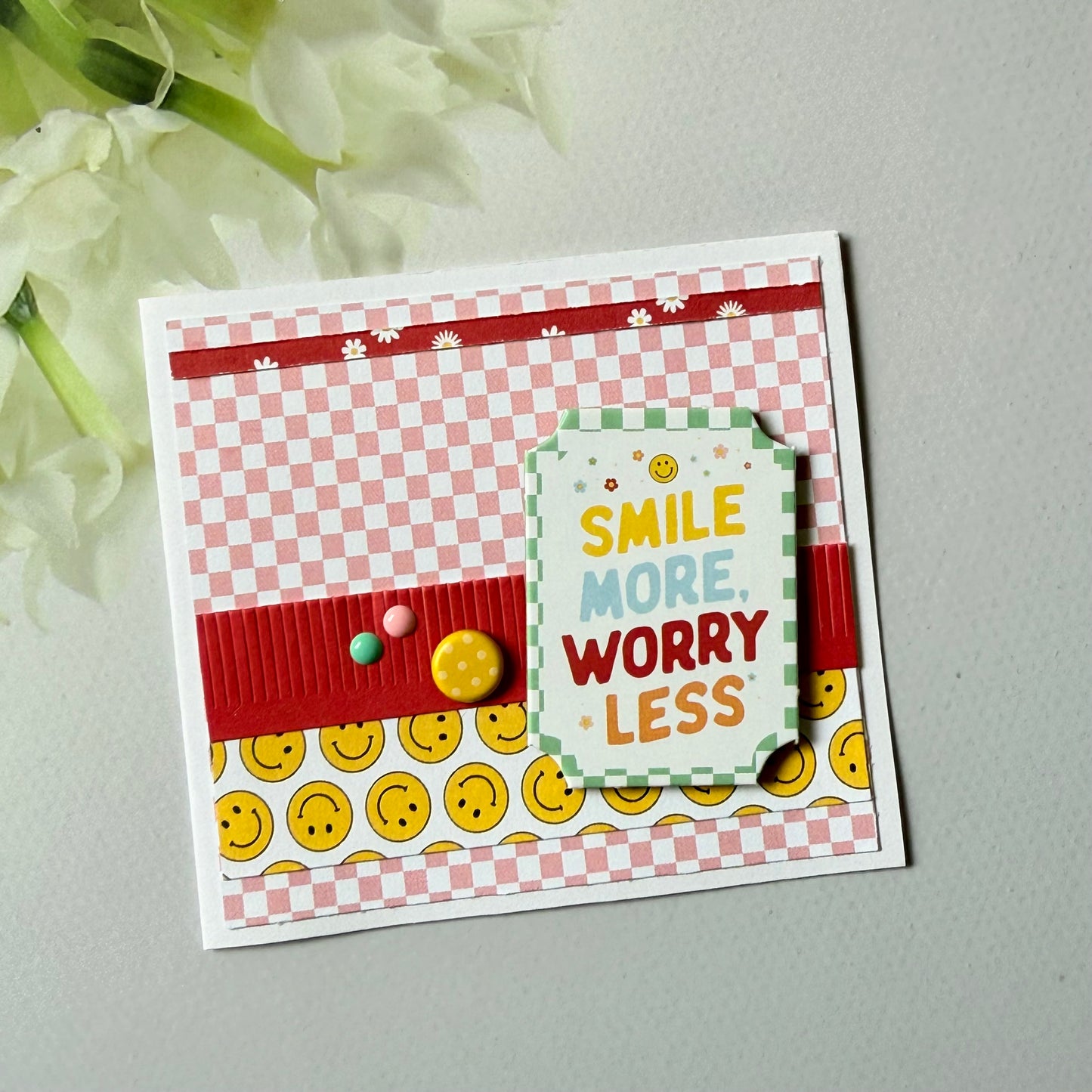 【手作心意卡】美好小日子系列迷你萬用卡 - Smile more, worry less