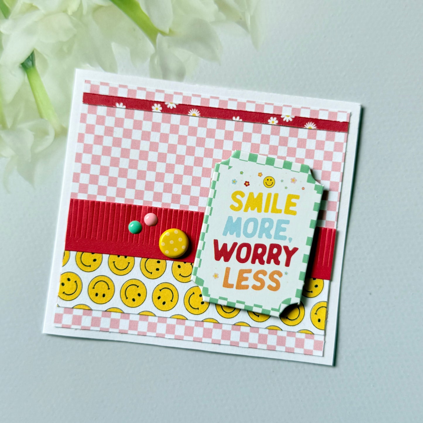 【手作心意卡】美好小日子系列迷你萬用卡 - Smile more, worry less