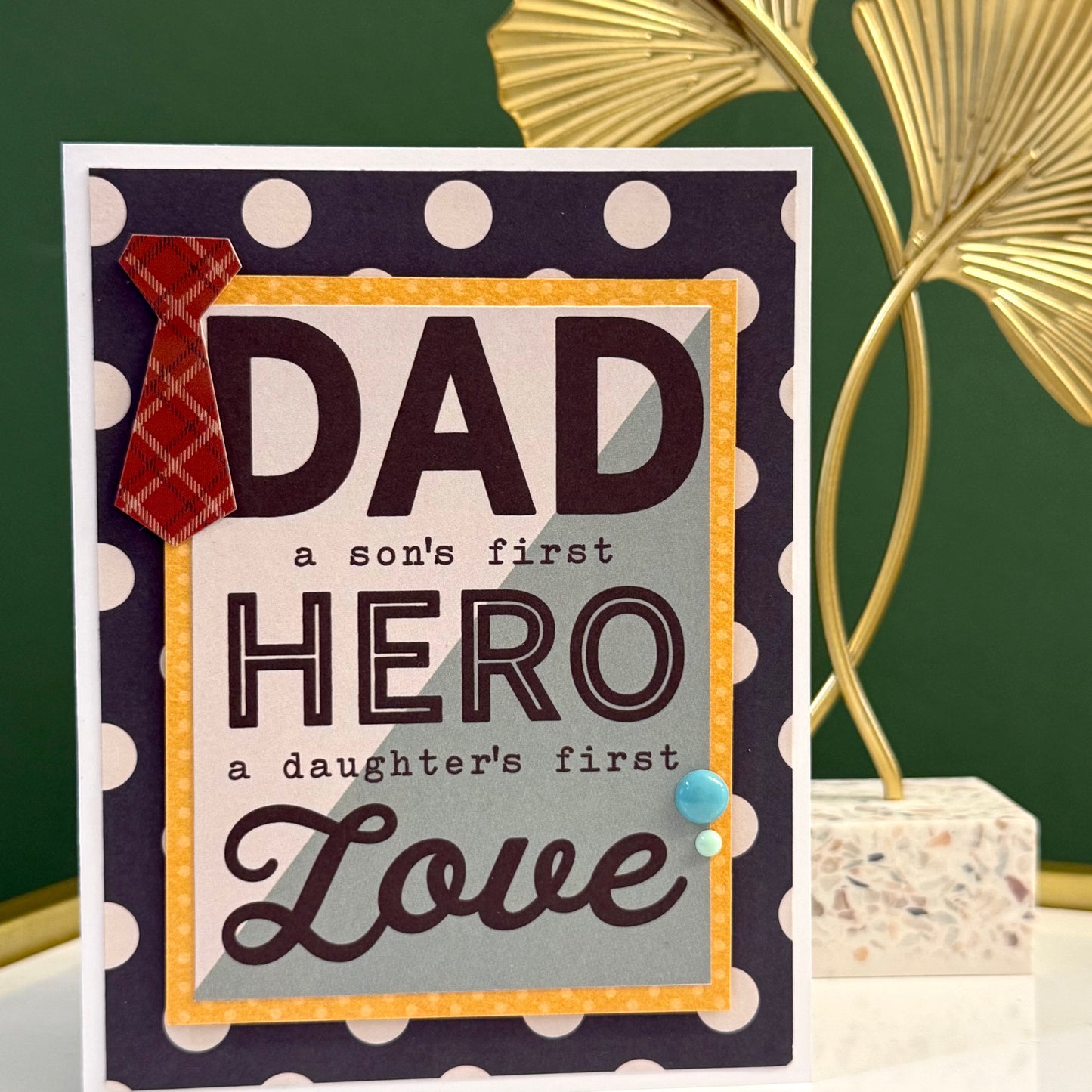 【手作心意卡】父親節系列心意卡 - Dad, a son's hero; a daughter's first love