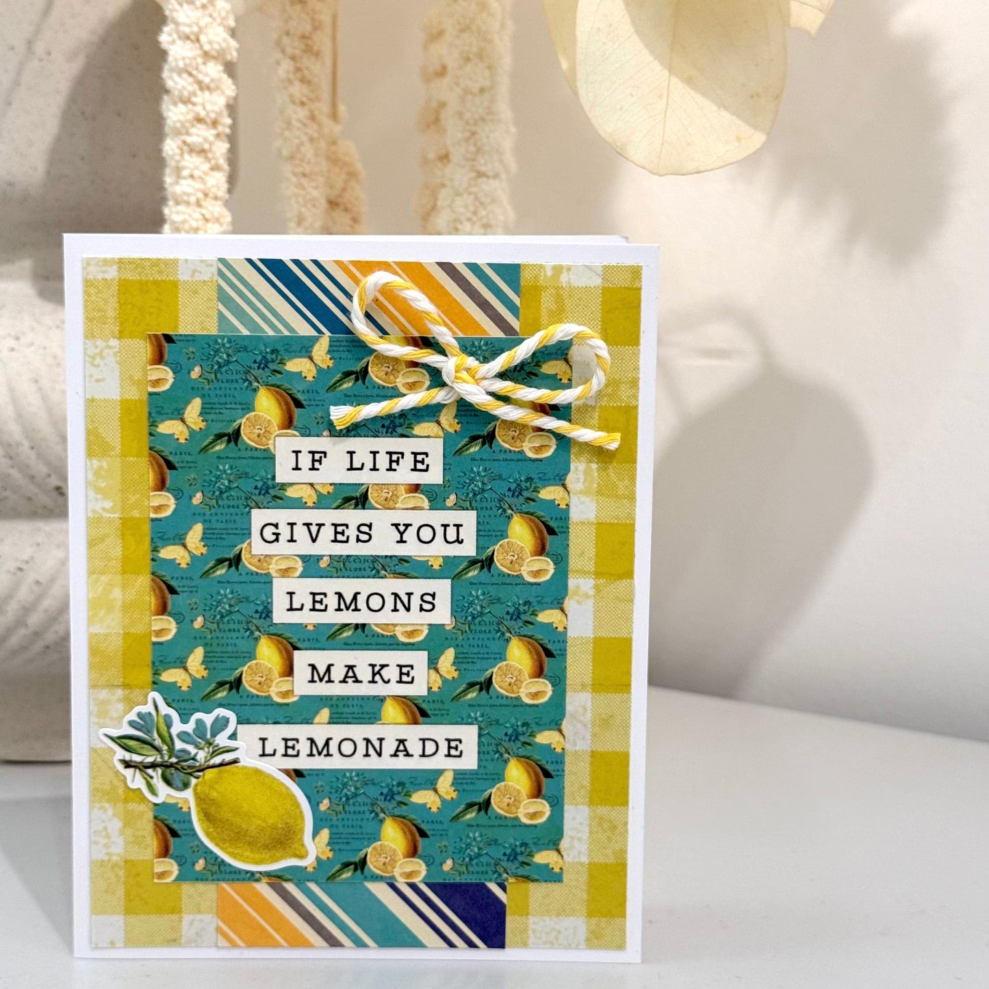 【手作心意卡】珍惜當下系列萬用卡- If life gives you lemons make lemonade