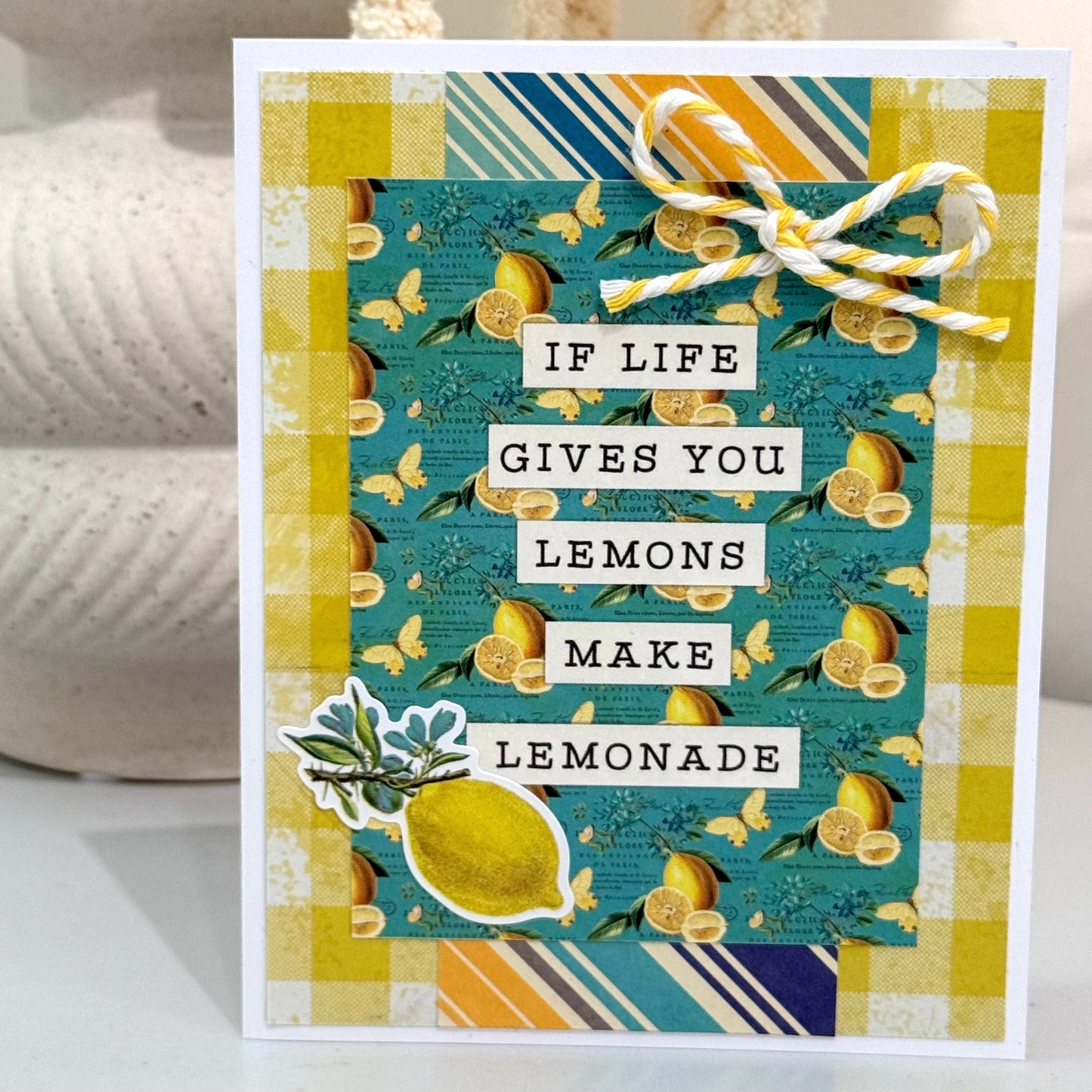 【手作心意卡】珍惜當下系列萬用卡- If life gives you lemons make lemonade