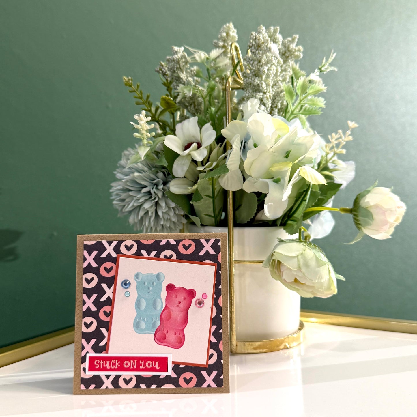 【手作心意卡】心心眼系列迷你情人節卡 - Stuck on you