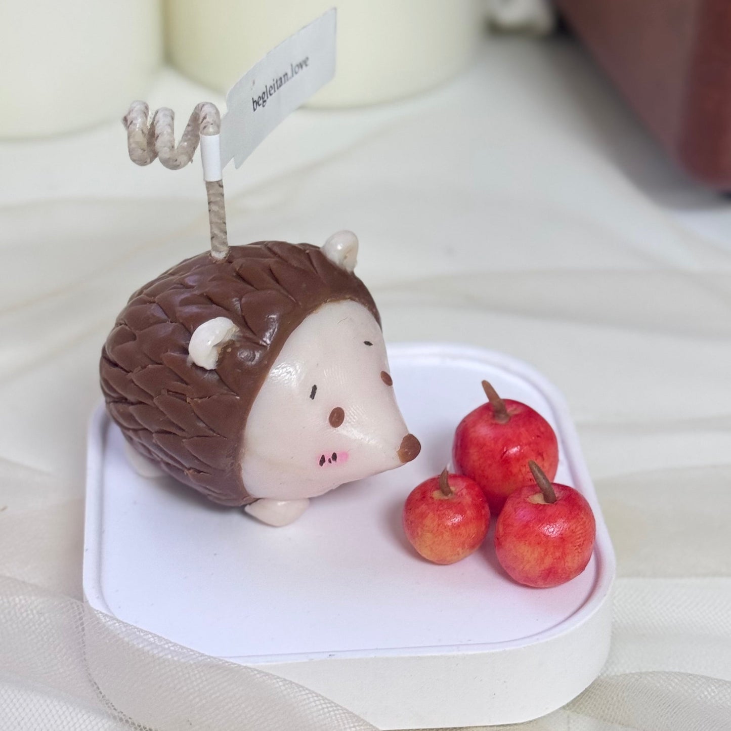 Handmade candles ✨ Adorable Hedgehog Candle
