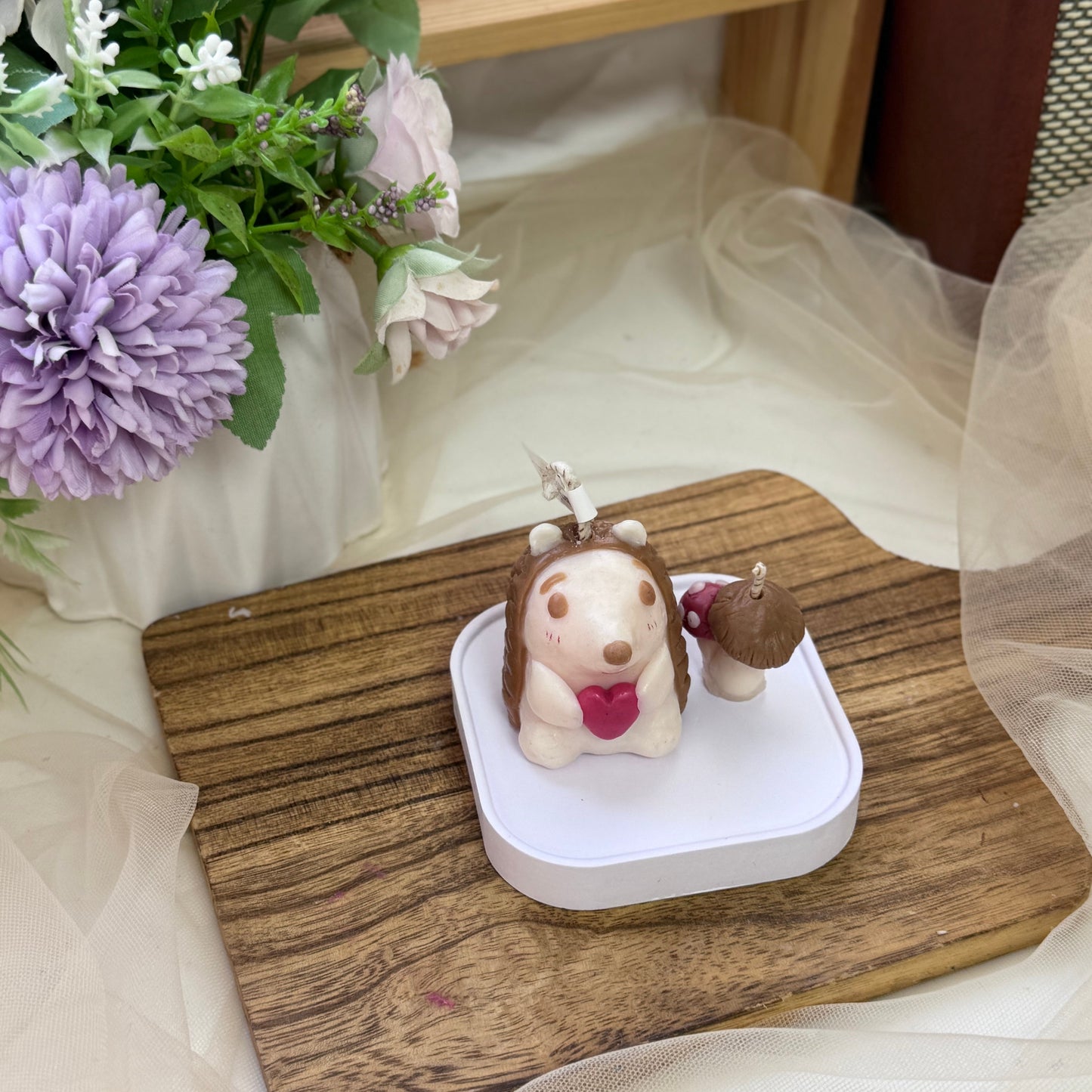 Handmade candles ✨Heart Hedgehog Candle