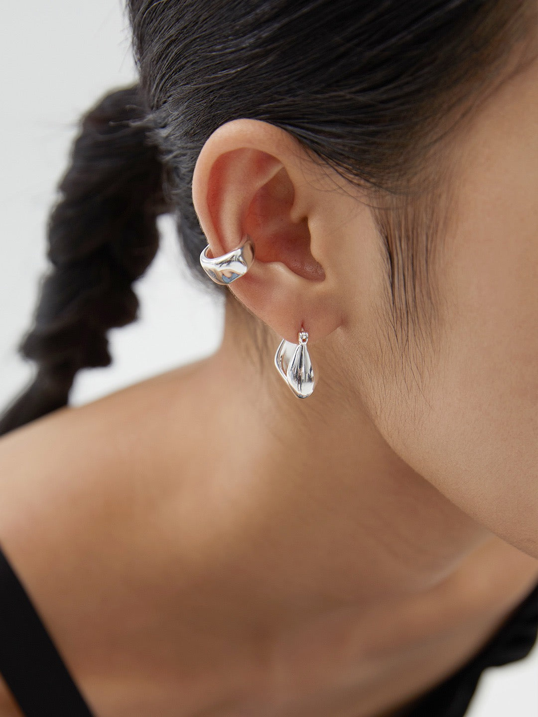 Lava Series - Plain Silver Earrings