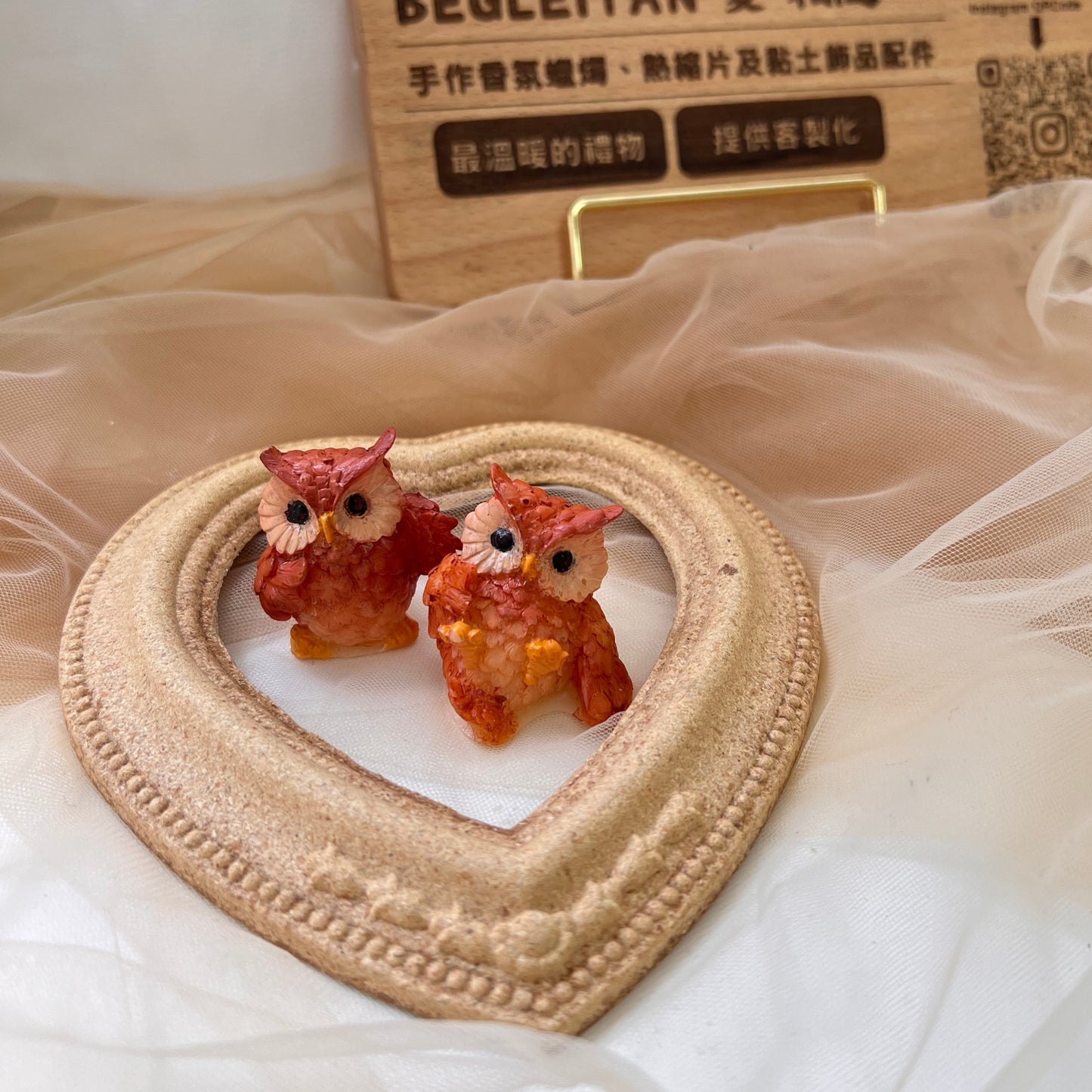 Mini Owl Wax Scented Candle - Pair