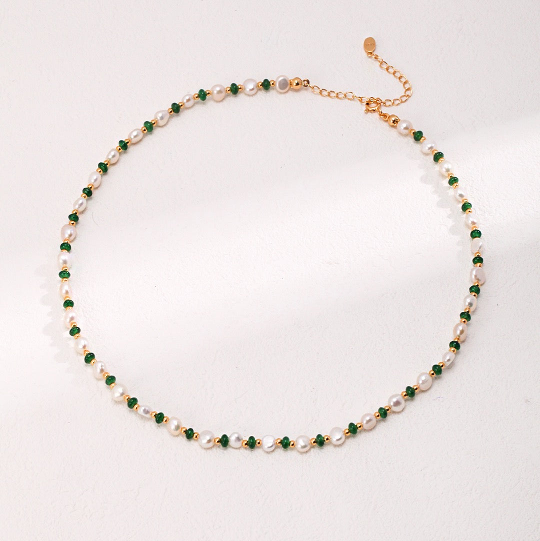 Pearl Emerald Necklace