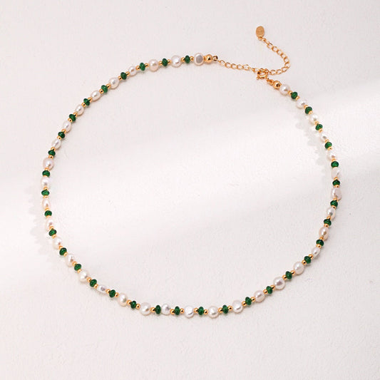 Pearl Emerald Necklace