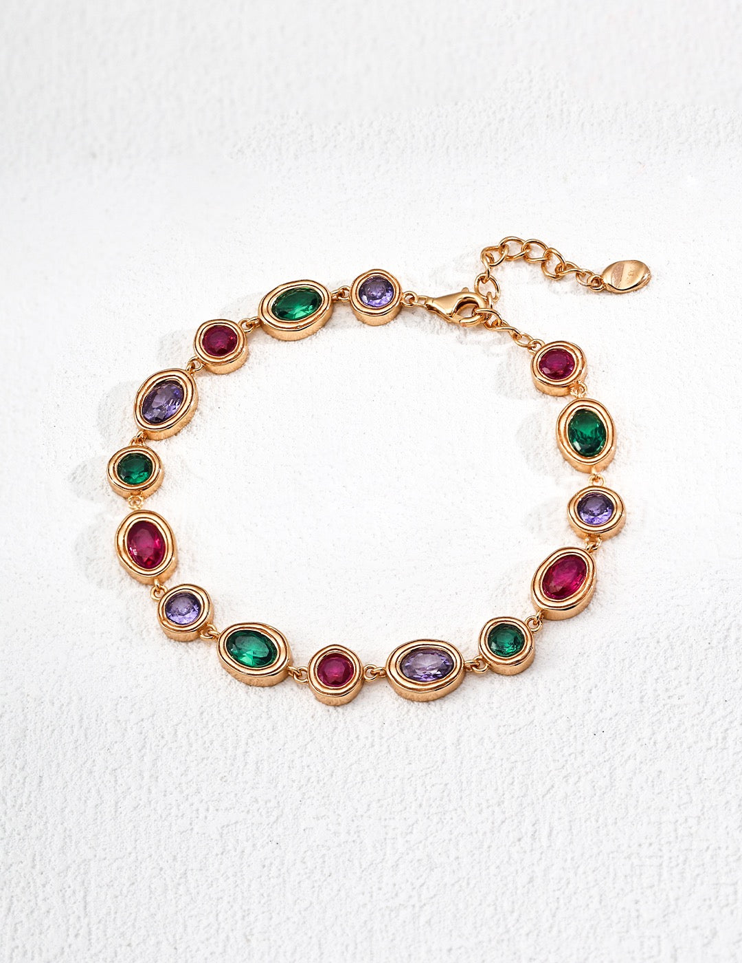 Sterling Silver Multicolor Zircon Bracelet