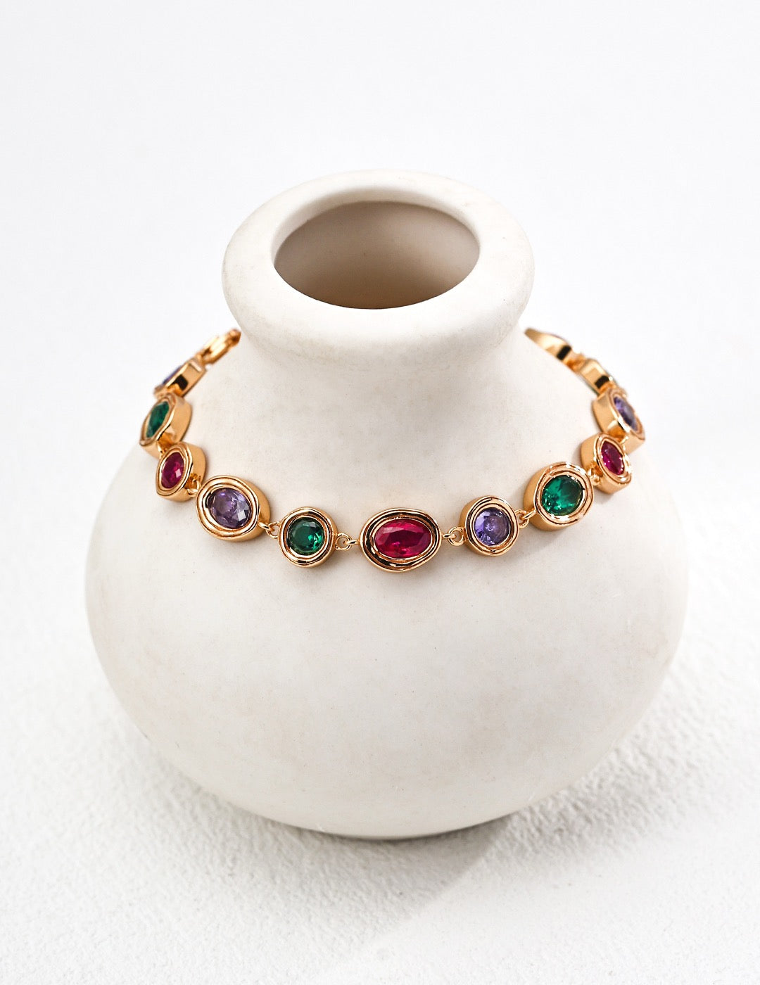 Sterling Silver Multicolor Zircon Bracelet