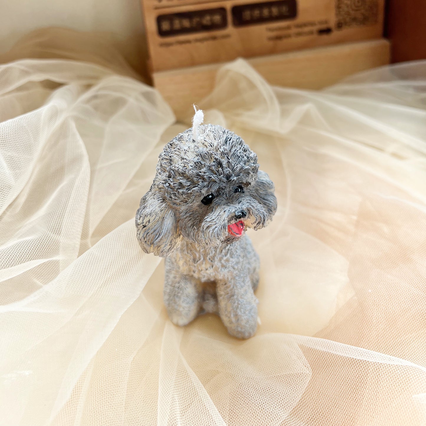 Fluffy Poodle Candle