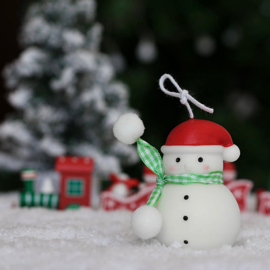Snowman Sharped Scented Candle  - Cinnamon