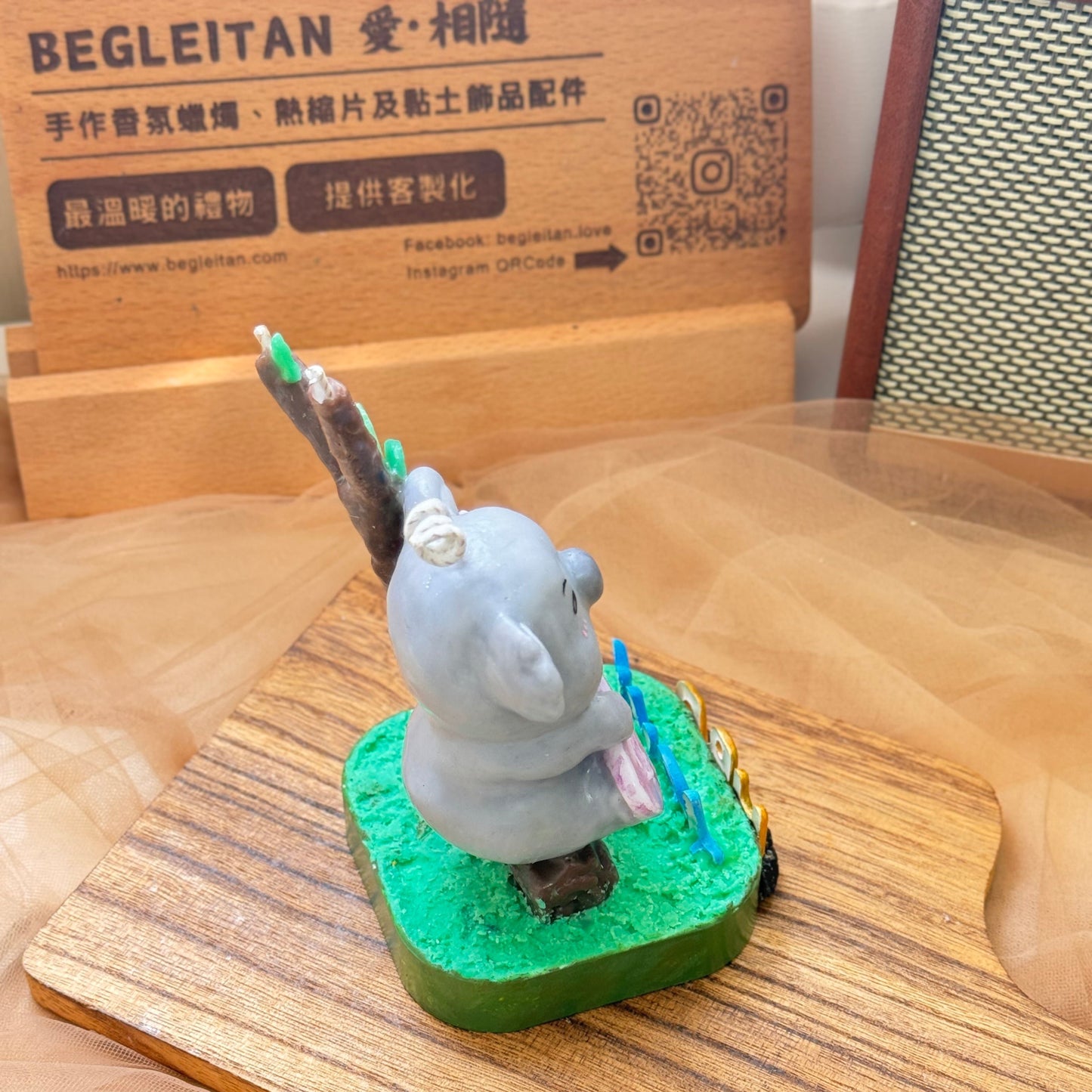 送禮首選 Begleitan獨家 - 手作蠟燭 - 可愛無尾熊香氛蠟燭小場景