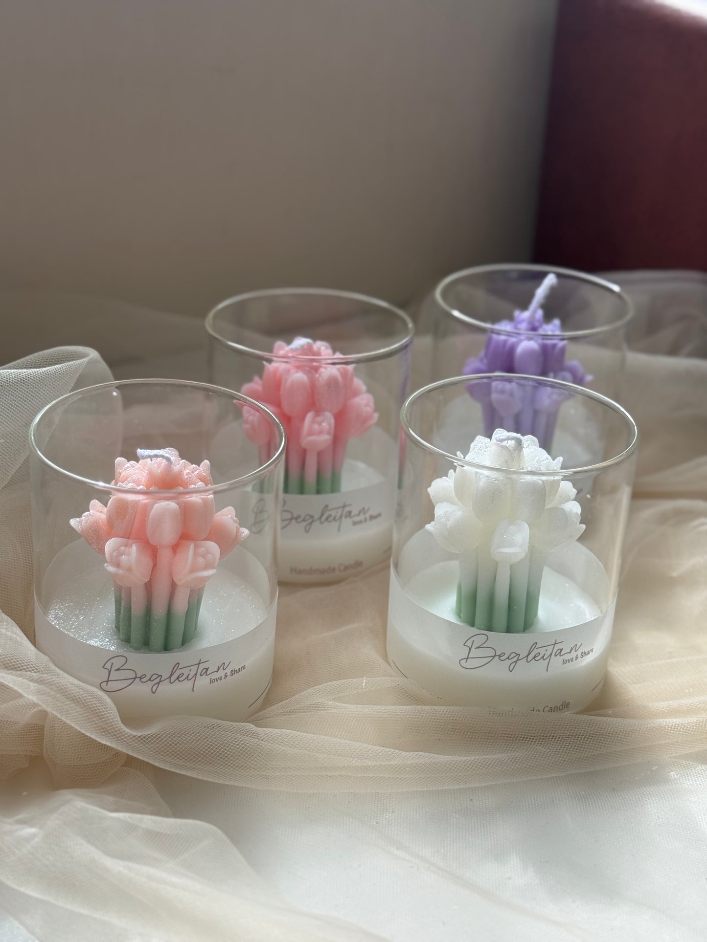 Tulip in a Cup Candle