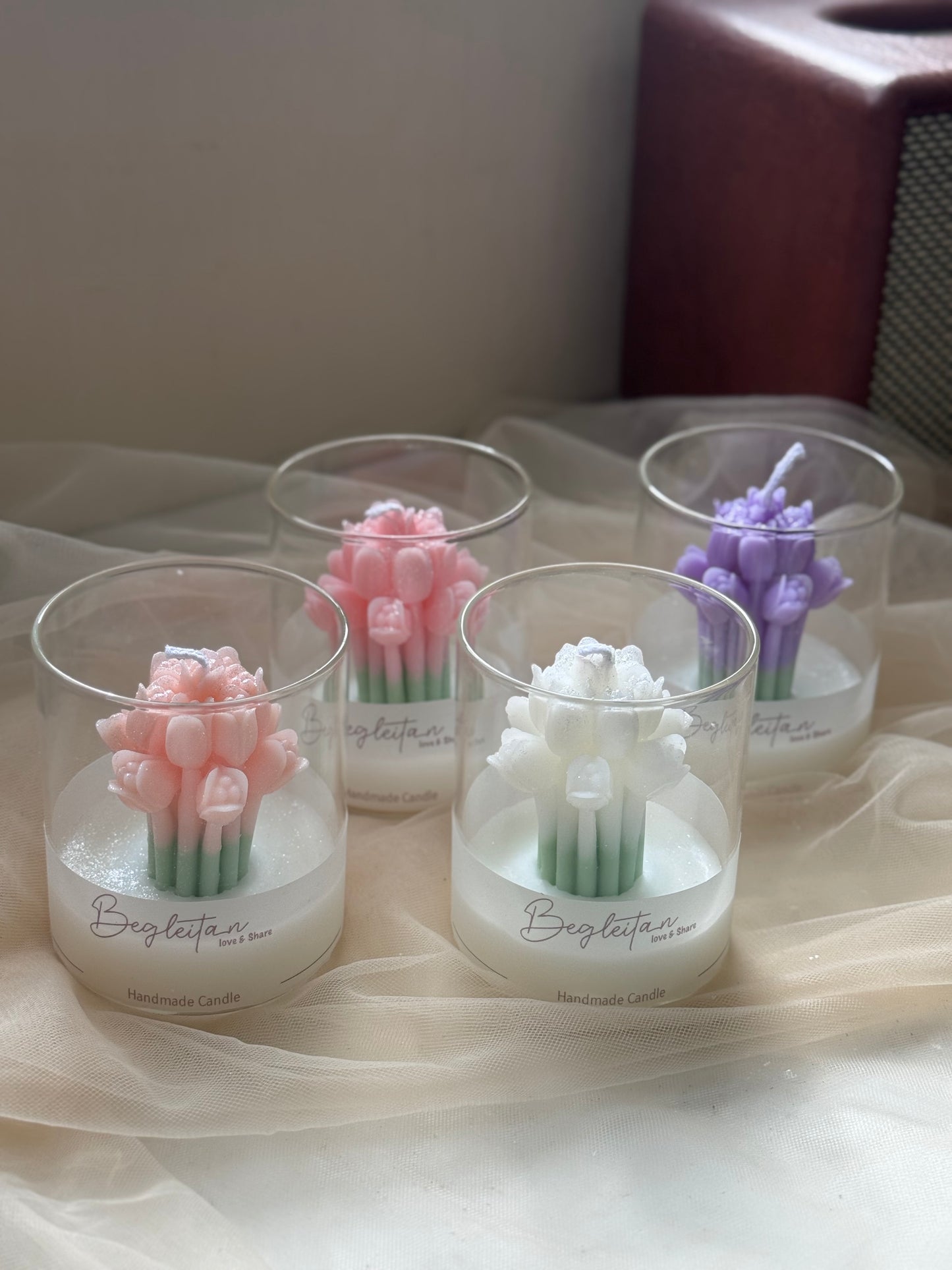 Tulip in a Cup Candle