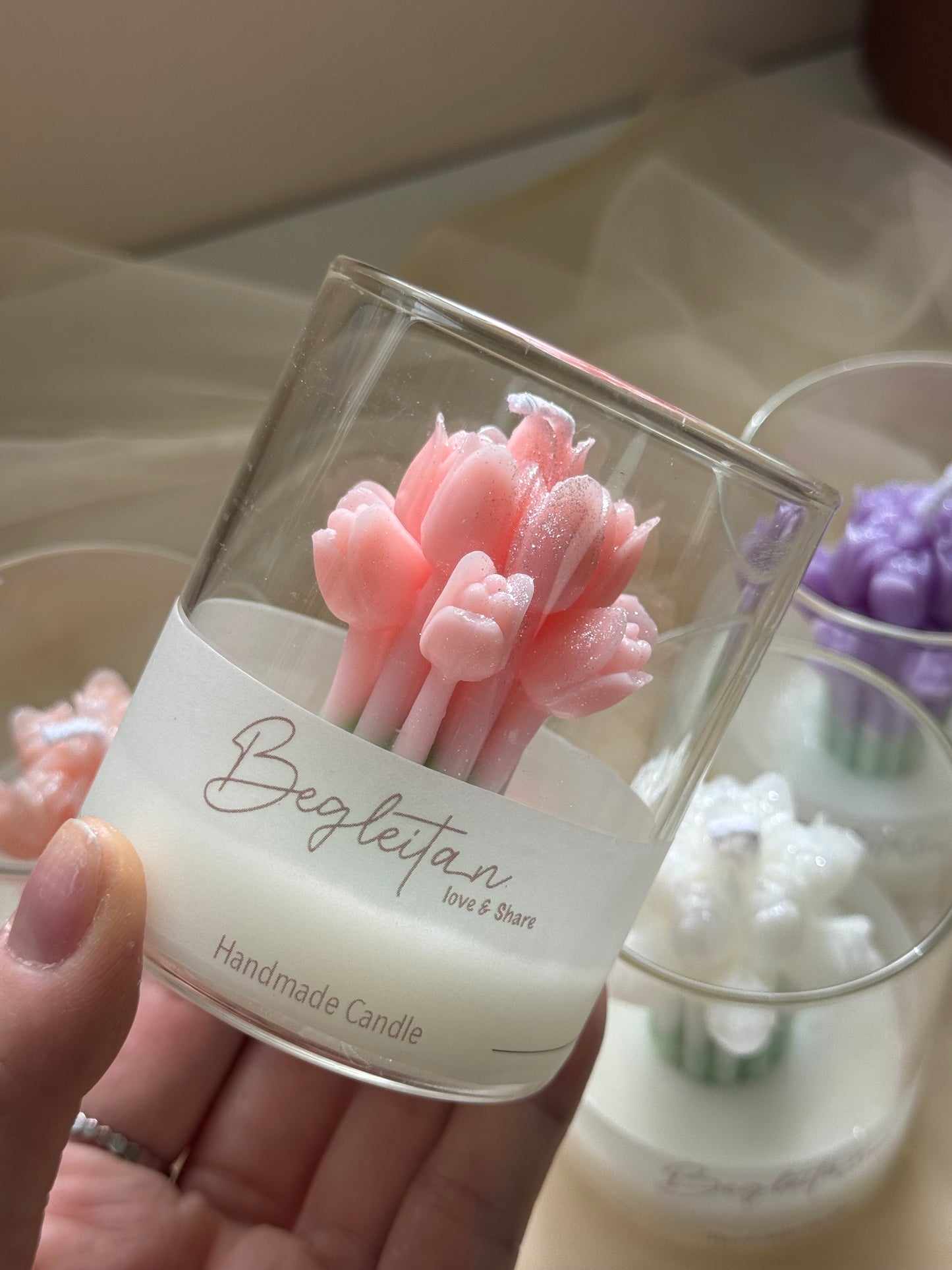 Tulip in a Cup Candle