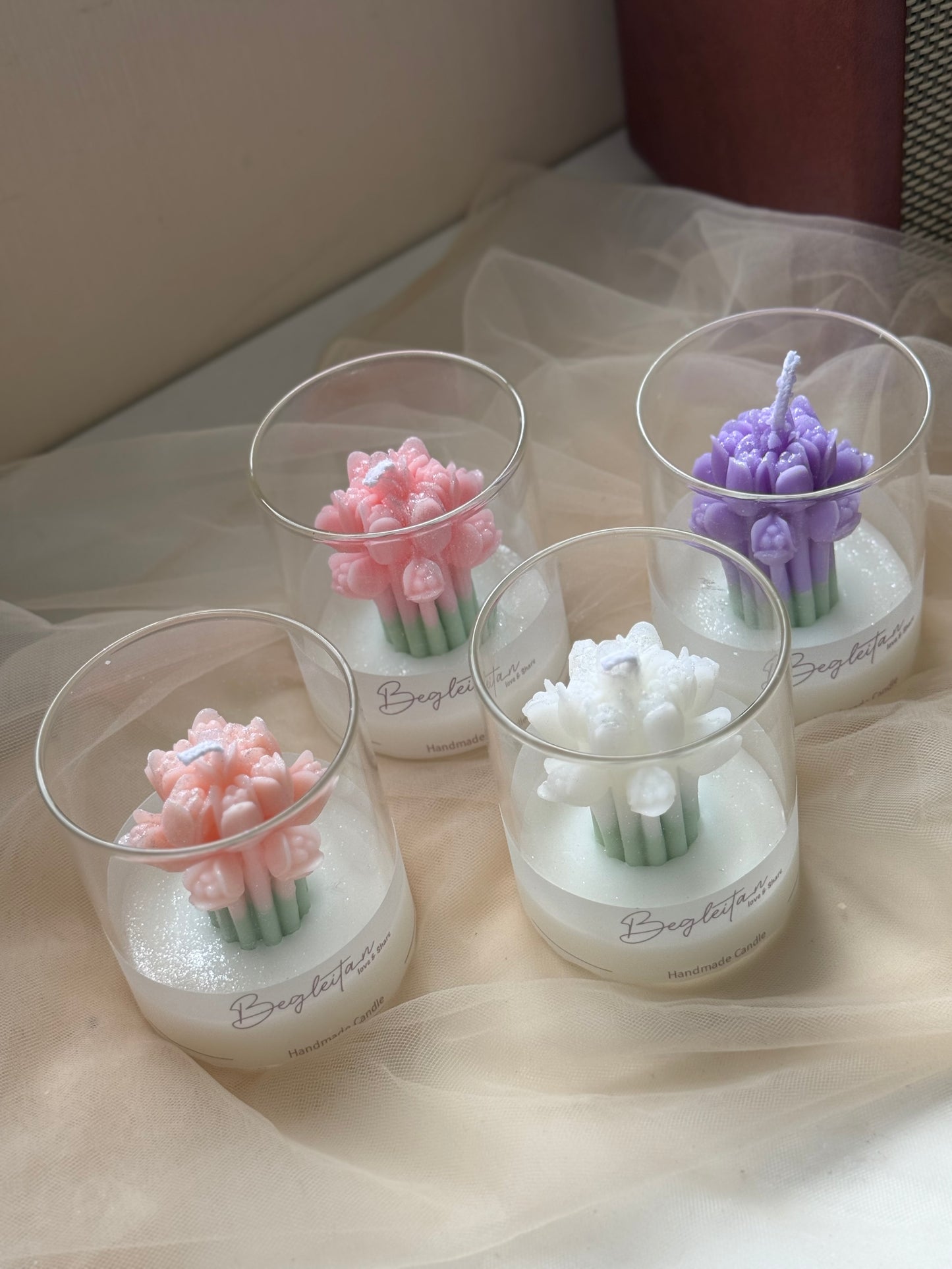 Tulip in a Cup Candle