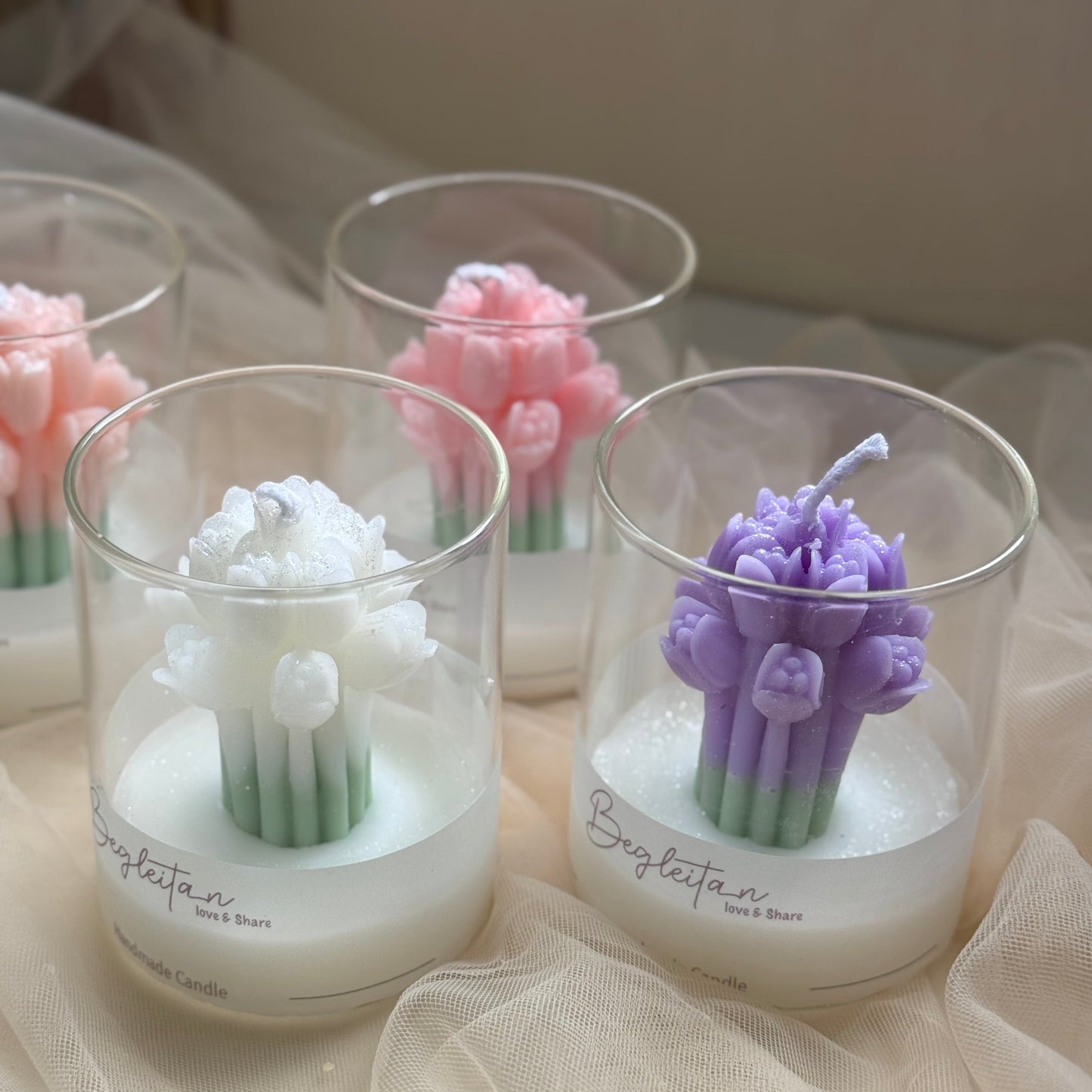 Tulip in a Cup Candle