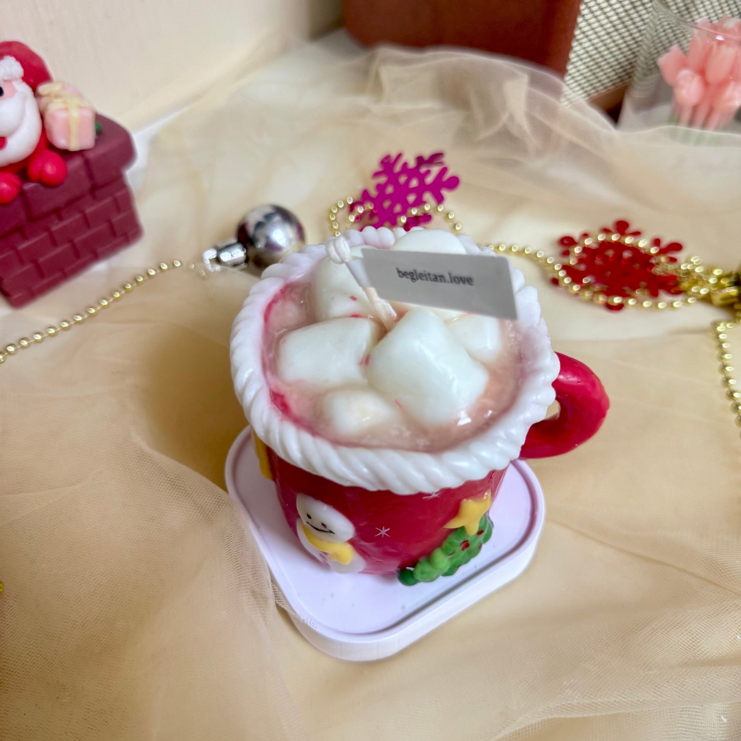 手作蠟燭 - 熱巧克力加棉花糖蠟燭杯