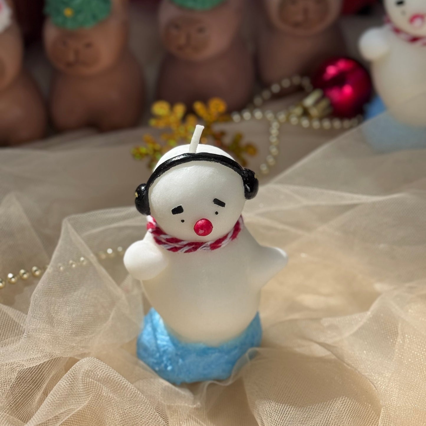 Handmade candles✨ Embarrsed Dacing Snowman Candle