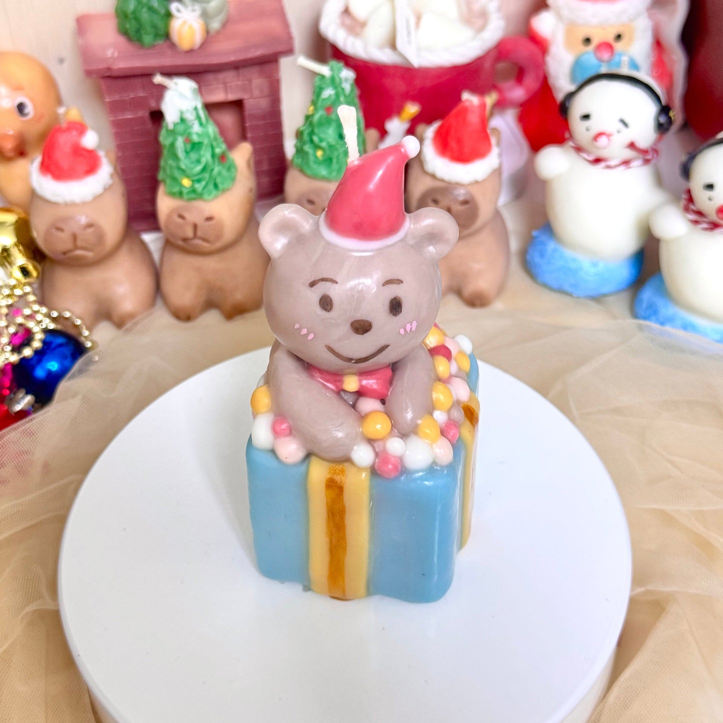 Handmade candles✨ Festive Bear Candle