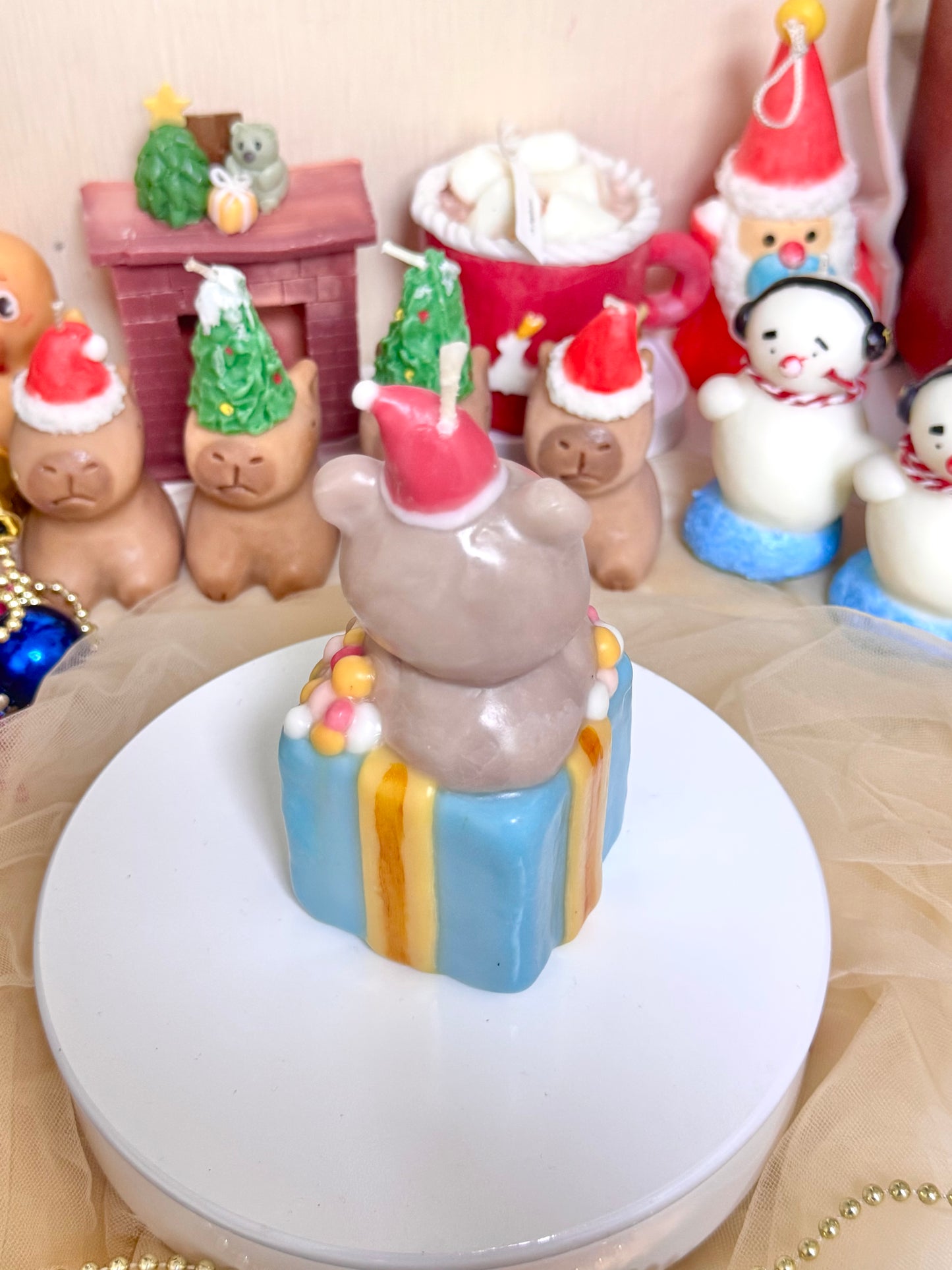 Handmade candles✨ Festive Bear Candle