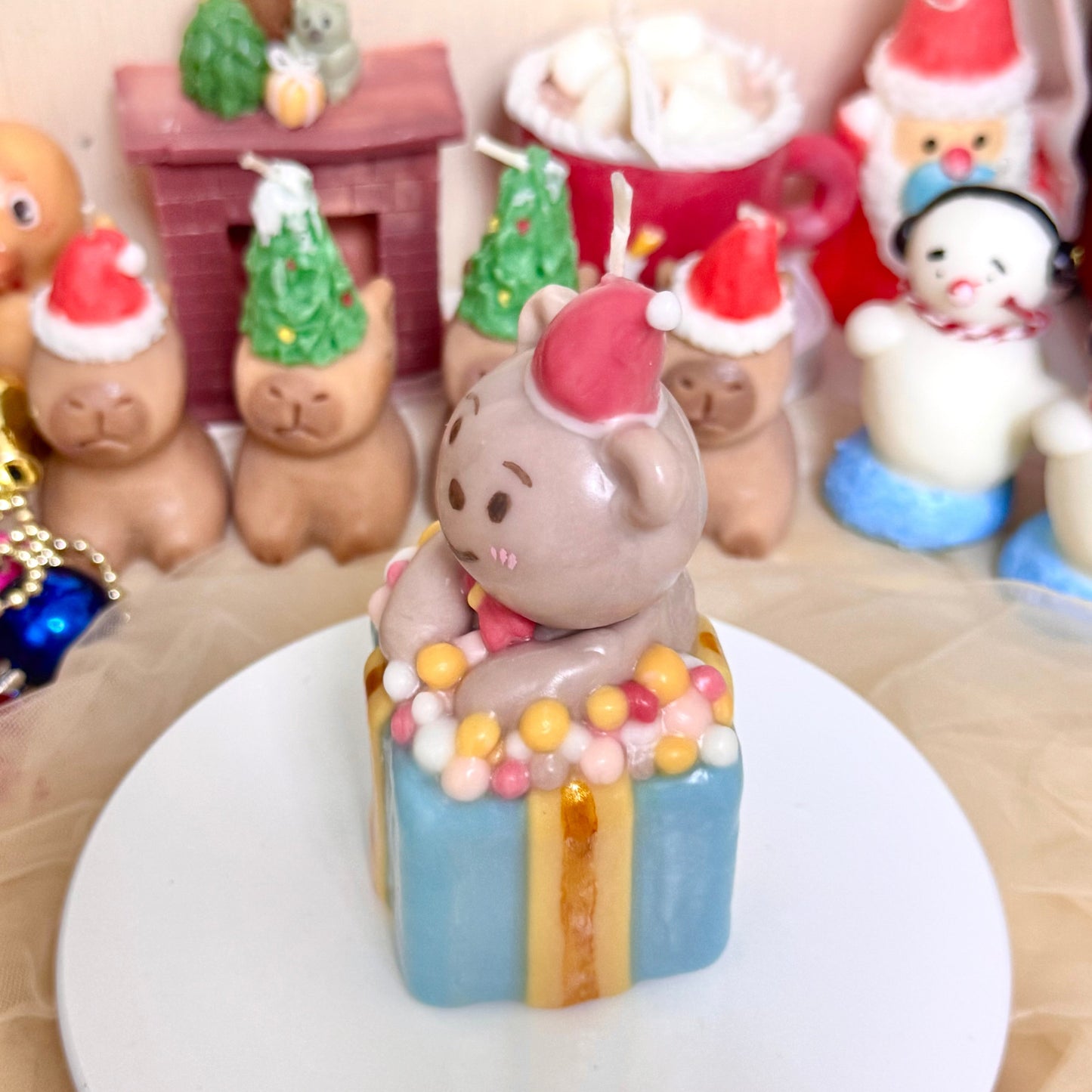 Handmade candles✨ Festive Bear Candle